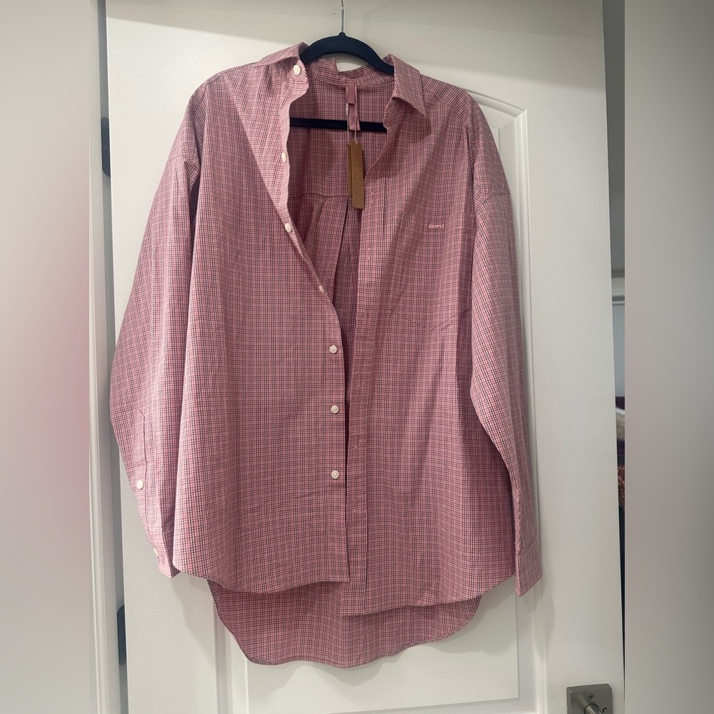SKIMS Pink Gingham Top